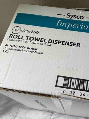 SYSCO IMPERIAL ROLL TOWEL DISPENSER 4527877 AUTOMATED BLACK - NEW IN BOX